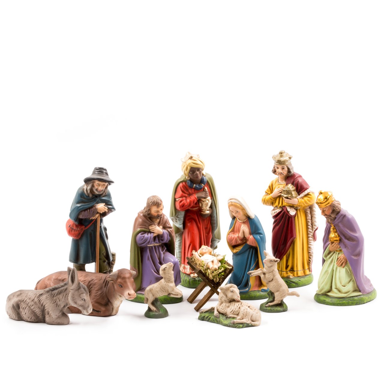 Vintage Inspired 12 Piece Nativity Figures 4 1/2" - German Christmas Collection