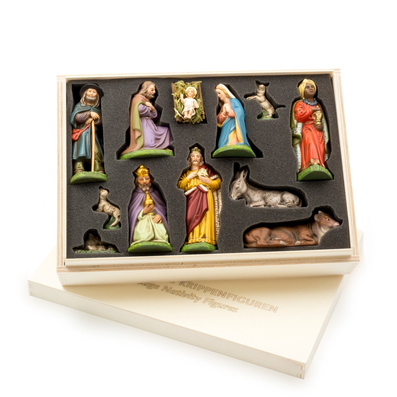 Vintage Inspired 12 Piece Nativity Figures 4 1/2" - German Christmas Collection