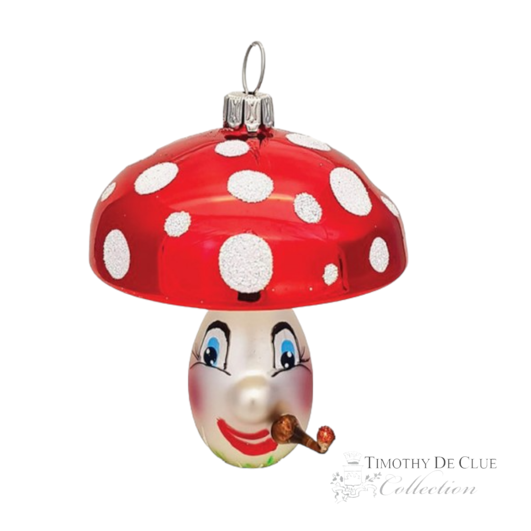 Heartfully Yours "Mushroom Max 2023" 22635 Ornament by Artist Christopher Radko | Timothy De Clue Collection