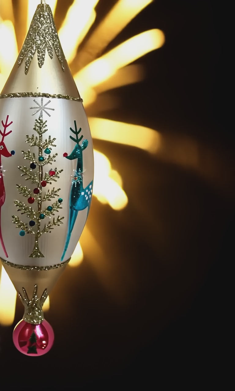 Deko-Hirsch 7.5 in Tear Drop- Antik Baubles Exclusive Christmas Ornament
