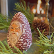 Pine Cone Santa Candy Container - German Paper Mache Christmas Collection