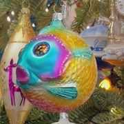 One Fish, Round Fish- German Glass Ornament Christmas Collection