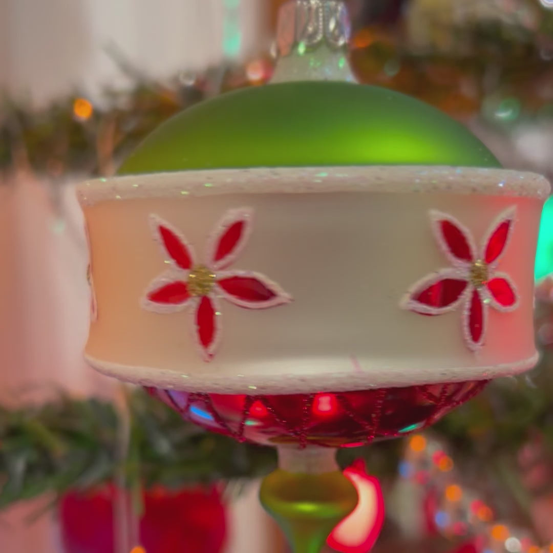 Christmas Rose 3.25 in Drop- Antik Baubles Exclusive Christmas