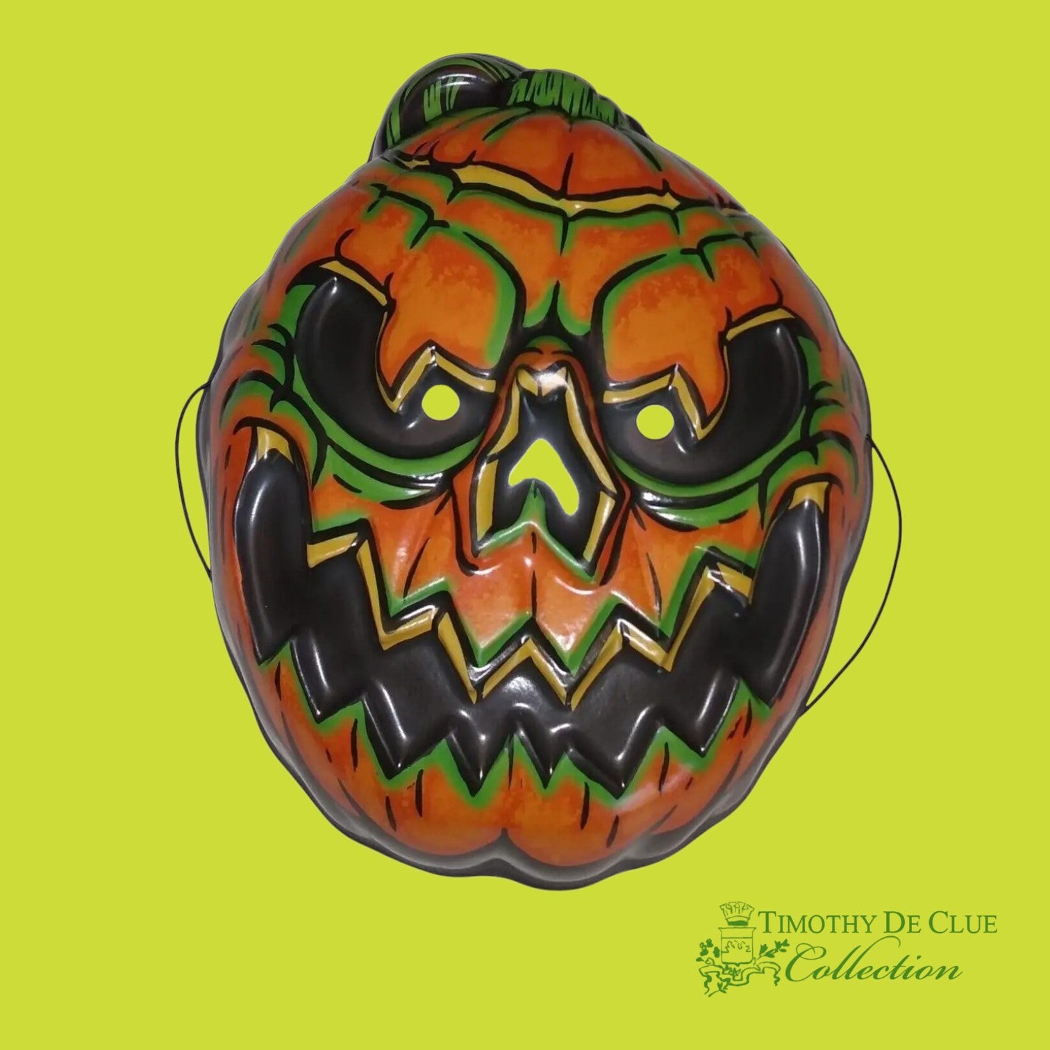 Vintage Inspired Scary Jack Pumpkin Halloween Mask Decoration