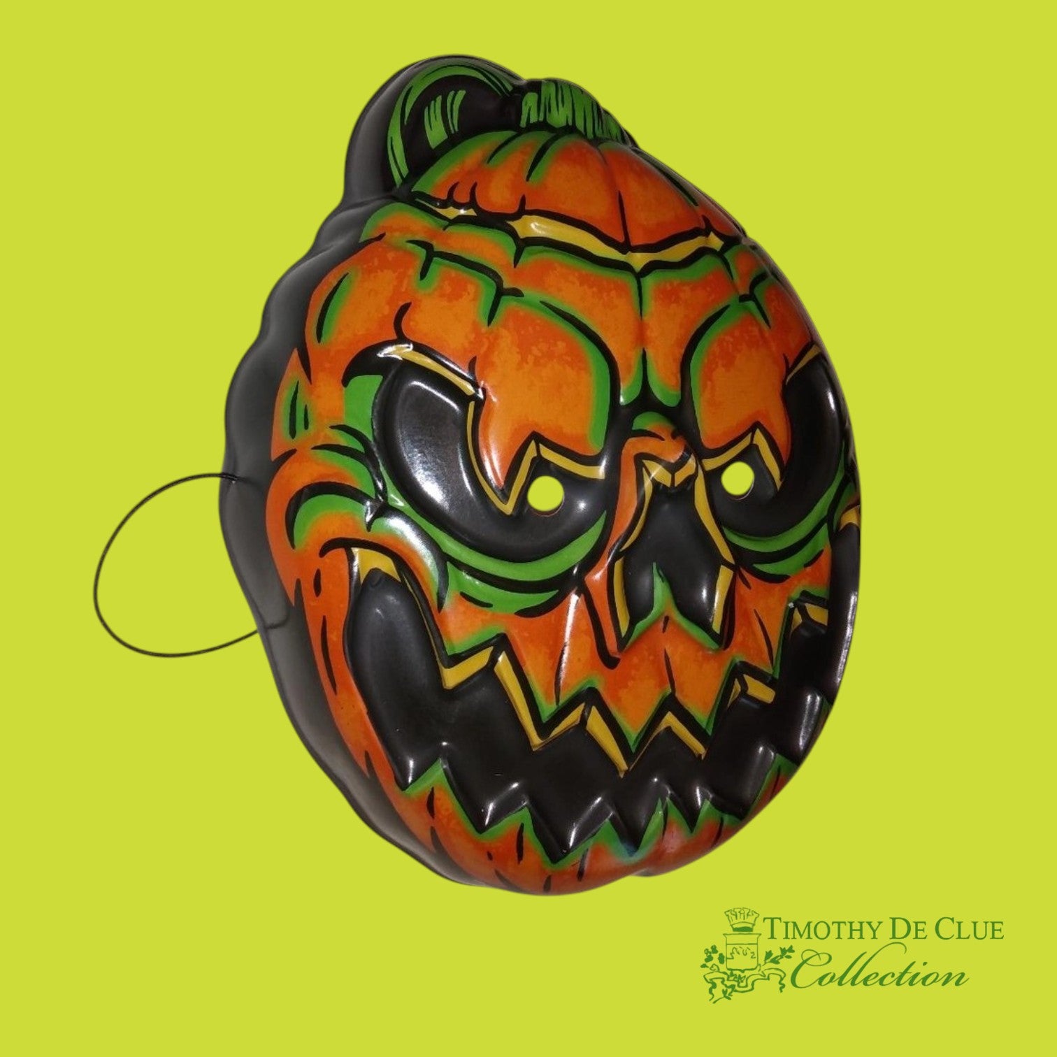 Vintage Inspired Scary Jack Pumpkin Halloween Mask Decoration