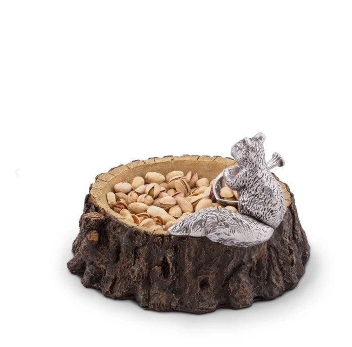 Squirrel Nut Bowl with acorn scoop Timothy De Clue Collection
