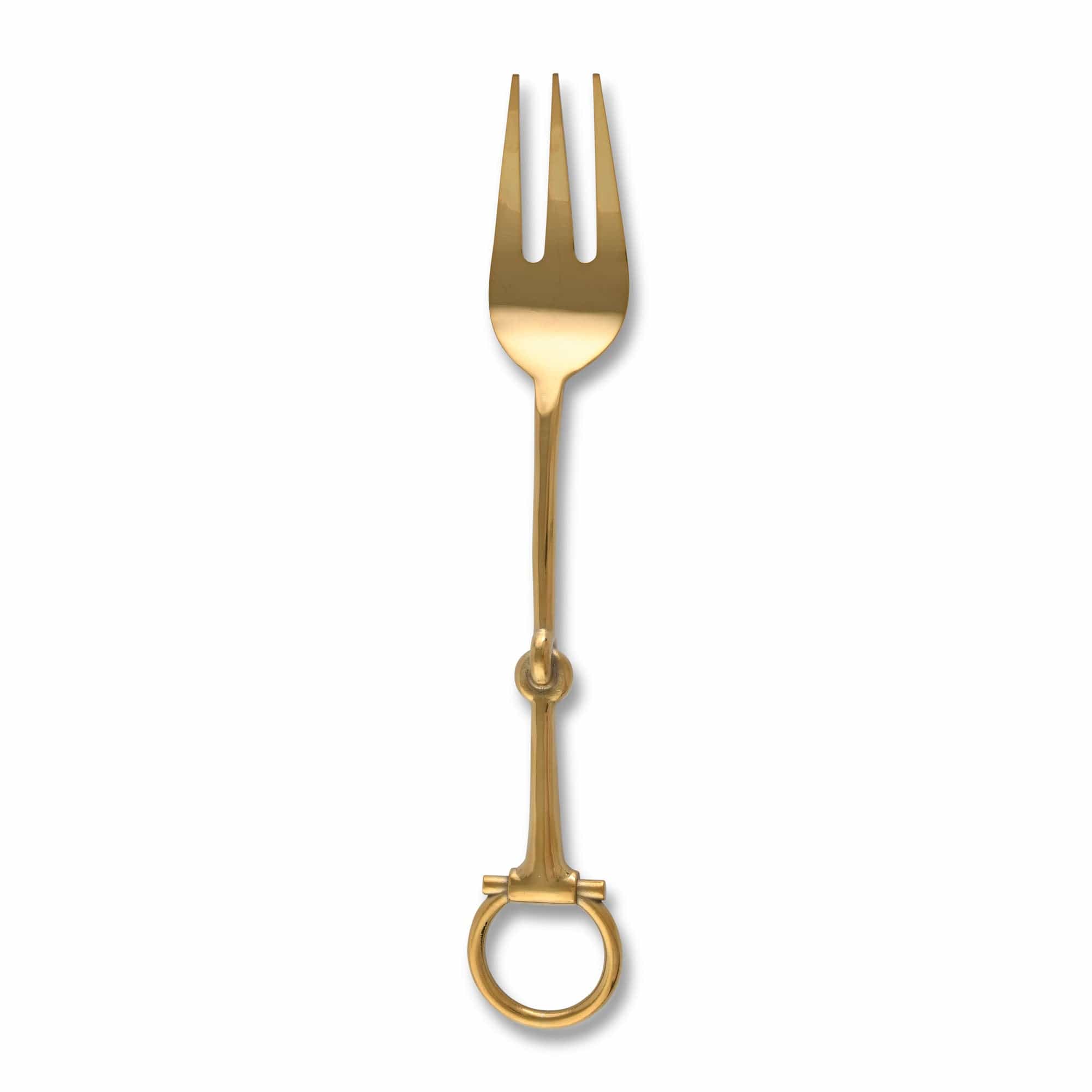 Bit Serving Fork - Stainless Steel Shiny Gold