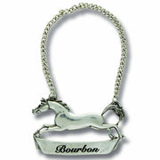 Pewter Galloping Steed Decanter Tags