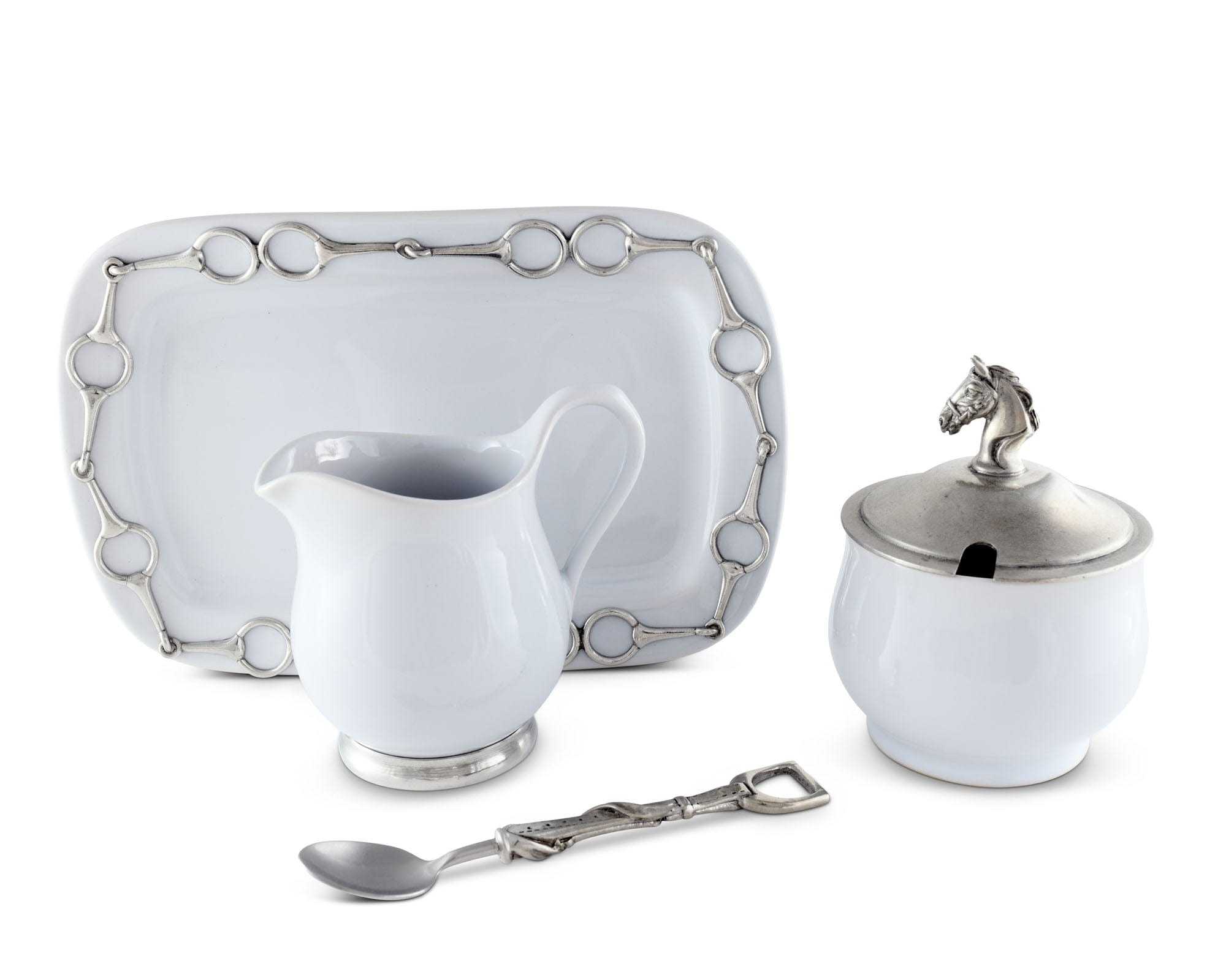 Equestrian Sugar and Creamer Set