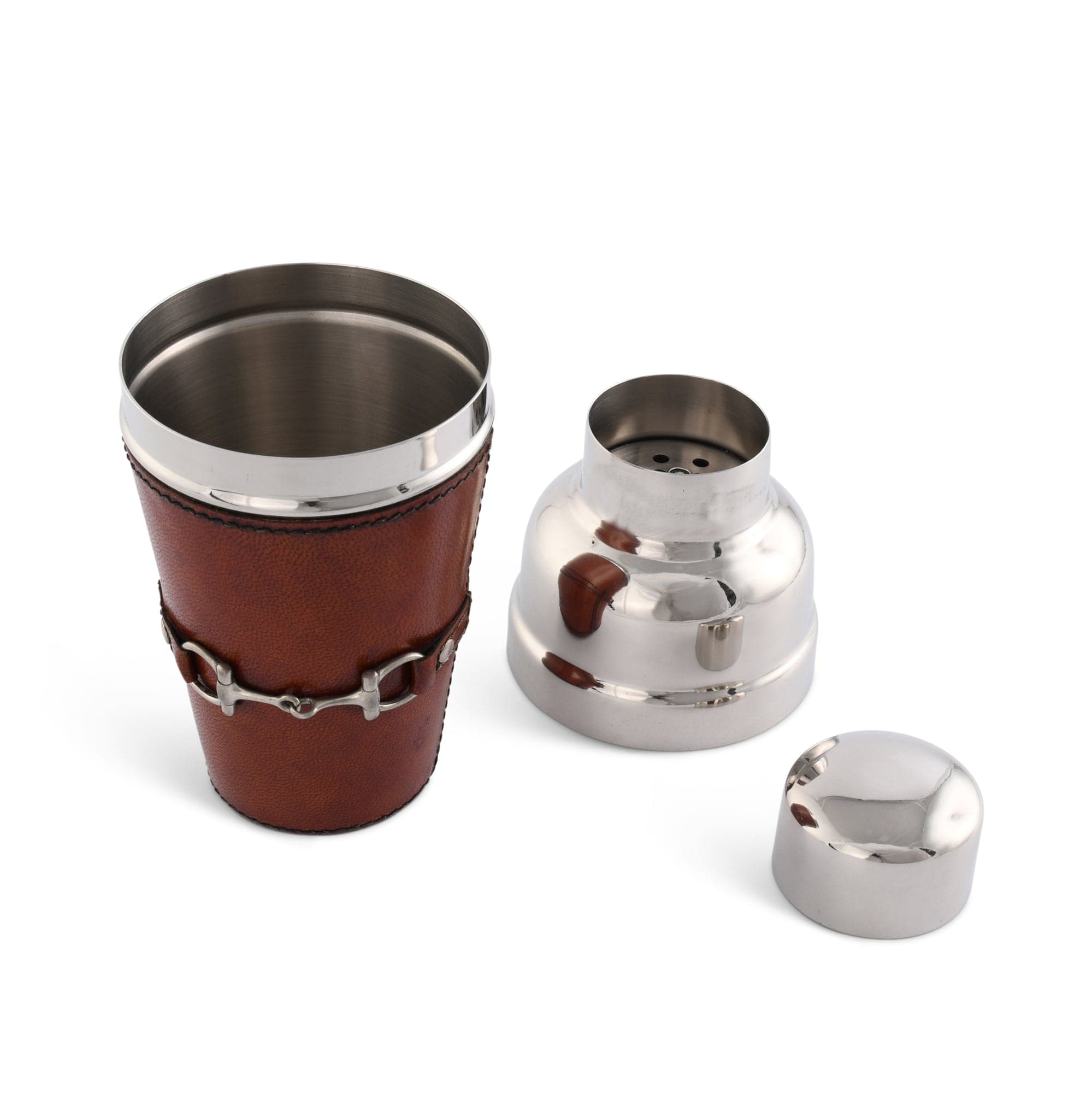 Premium Genuine Leather Equestrian Bit Cocktail Shaker - Thumbnail 5