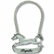 Pewter Galloping Steed Decanter Tags