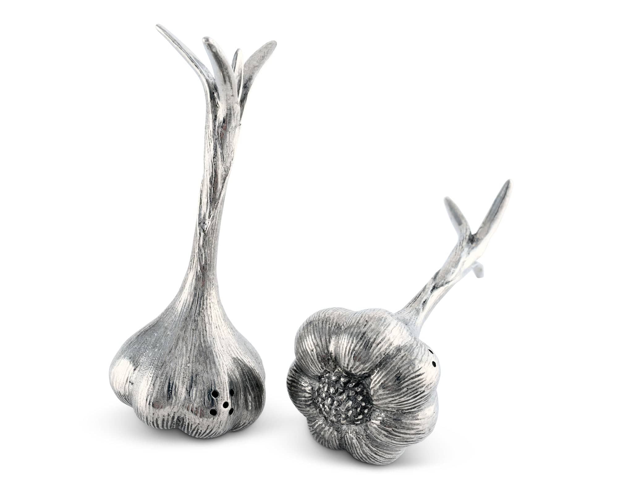 Pewter Garlic Salt & Pepper Set