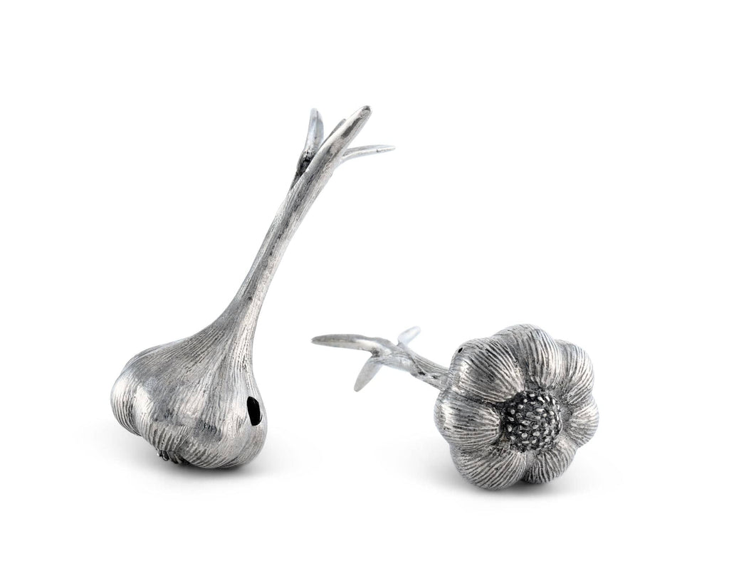 Pewter Garlic Salt & Pepper Set