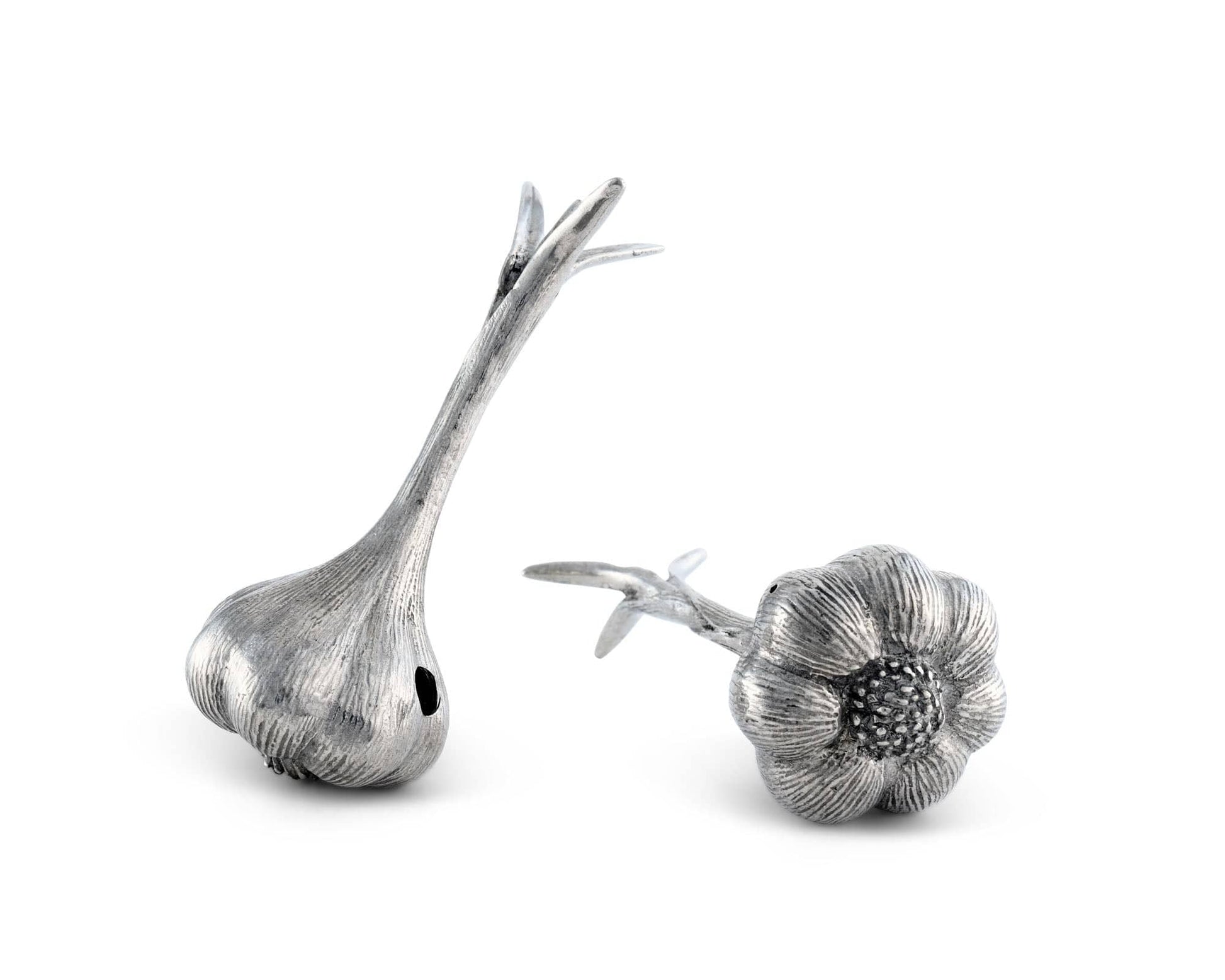 Pewter Garlic Salt & Pepper Set