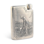 Golfer Pewter Flask