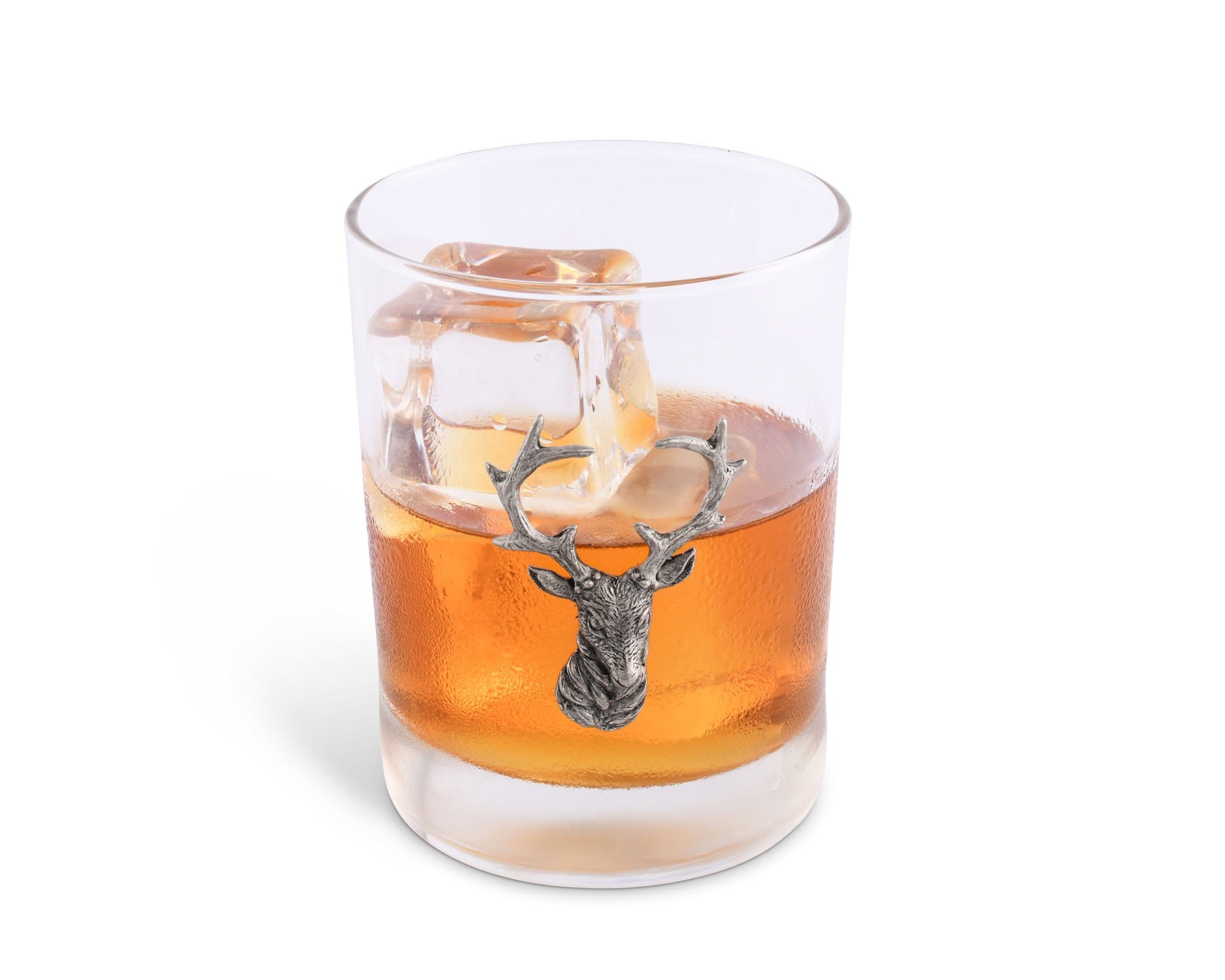 Elk Head Double Old Fashion Bar Glass