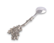 Acorn & Oak Leaf Jam Spoon with ornate metal handle and polished silver bowl