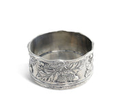 Acorn Oak & Leaf Pewter Wine Coaster with embossed botanical design, silver finish.