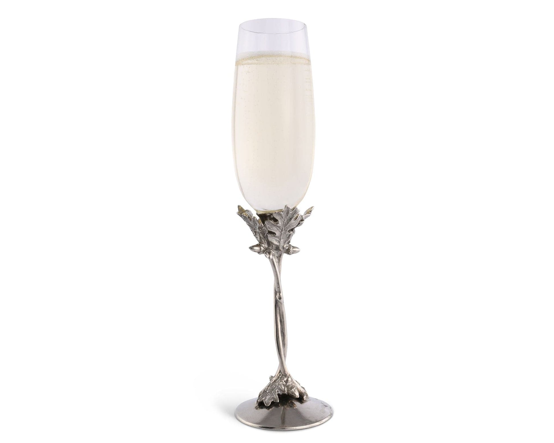Entwined Oak Pewter Stem Champagne Flute