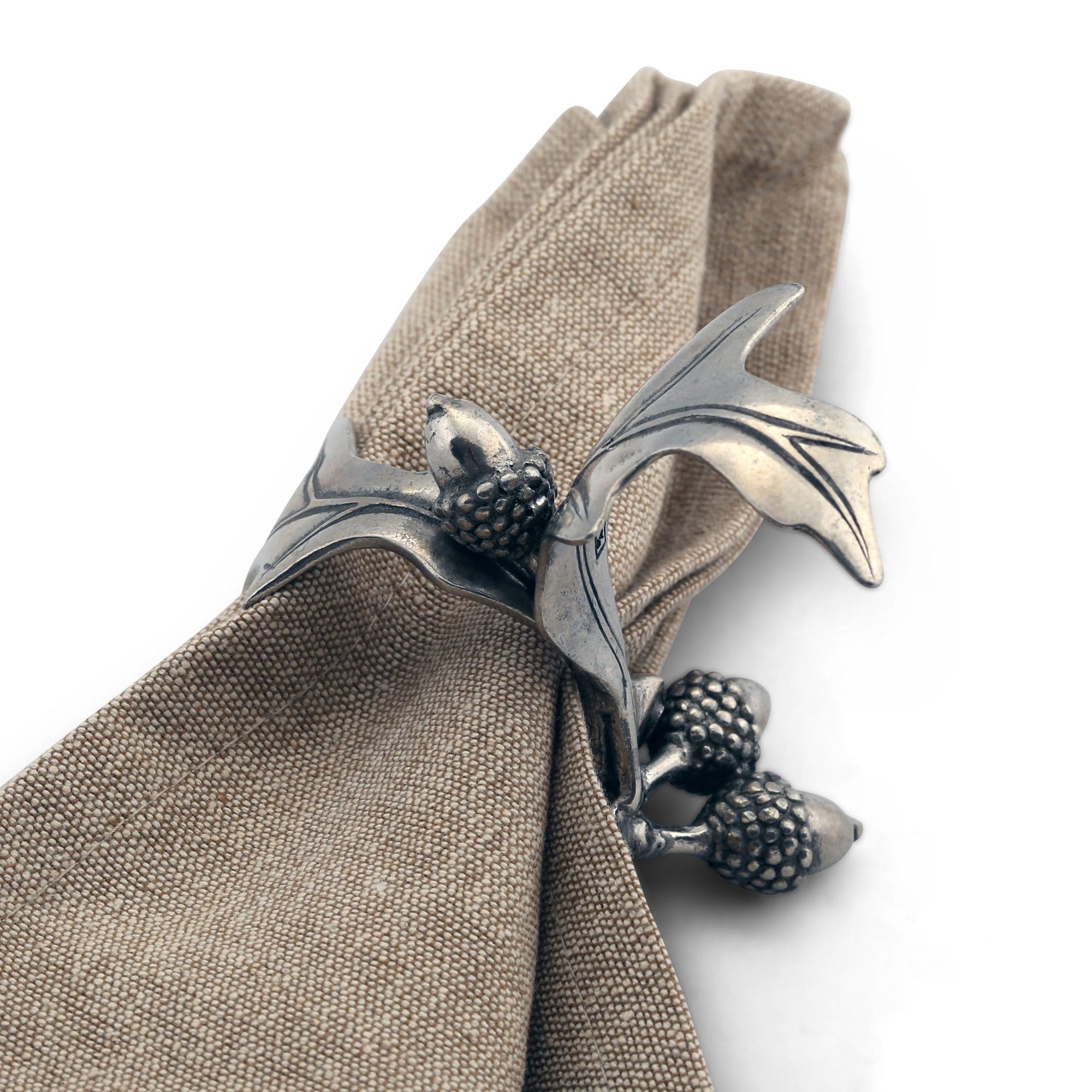 Pewter Acorn & Oak Leaf Napkin Ring