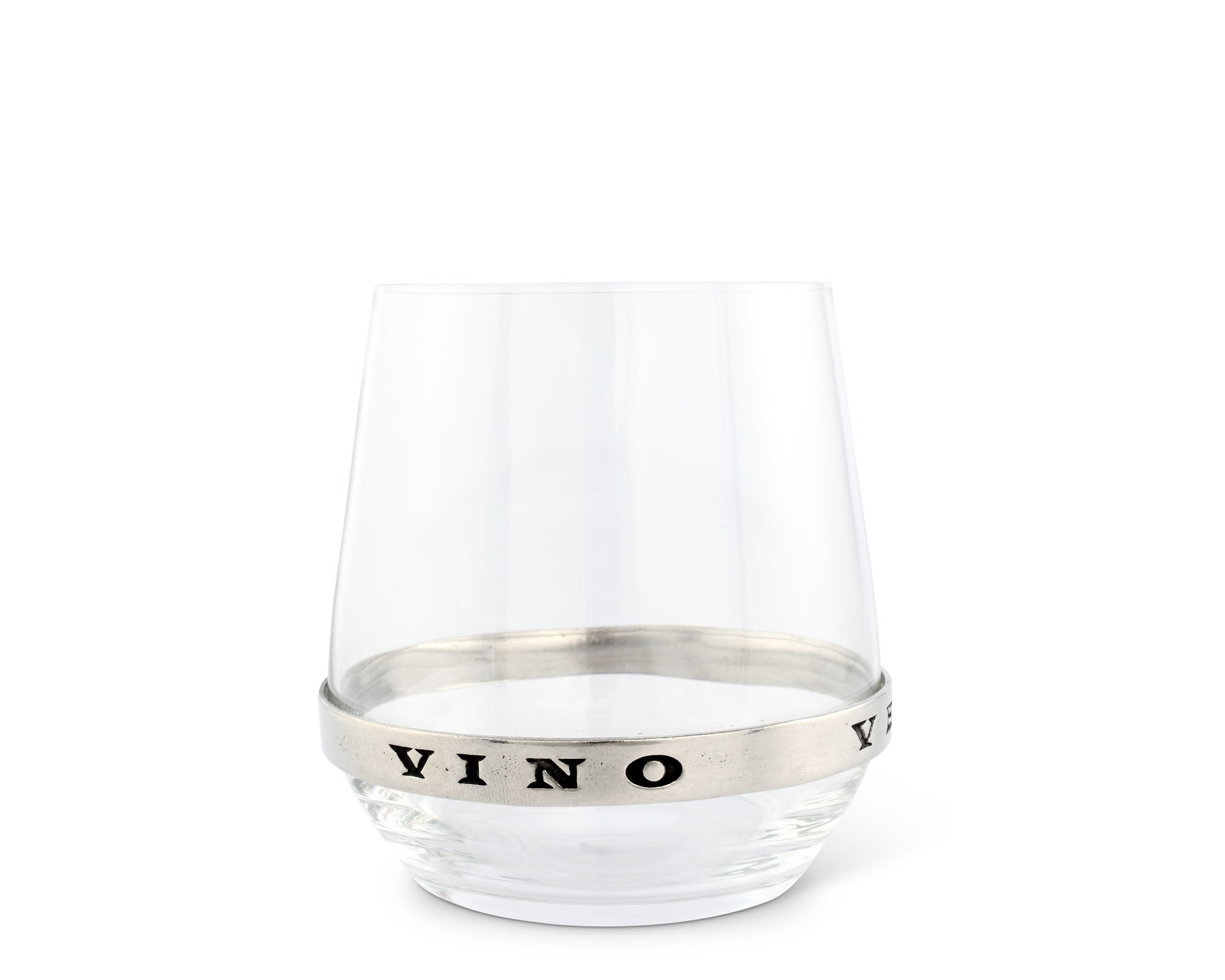 In Vino Veritas Stemless Red Wine Glass