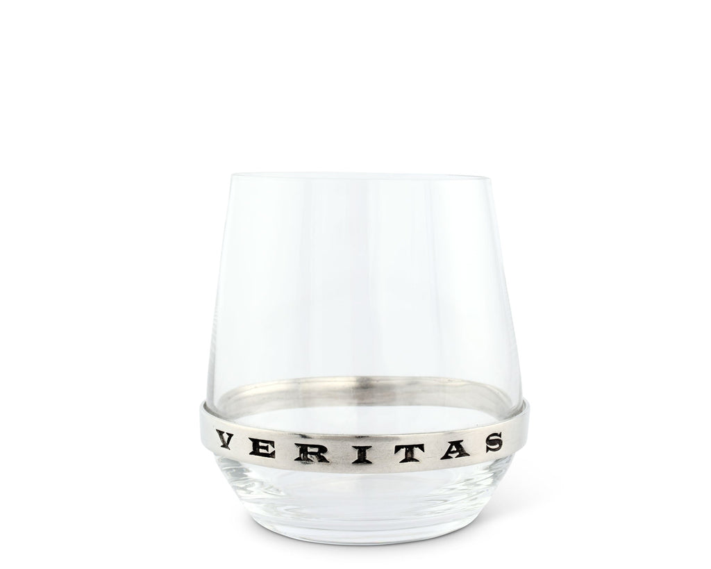 In Vino Veritas Stemless Red Wine Glass
