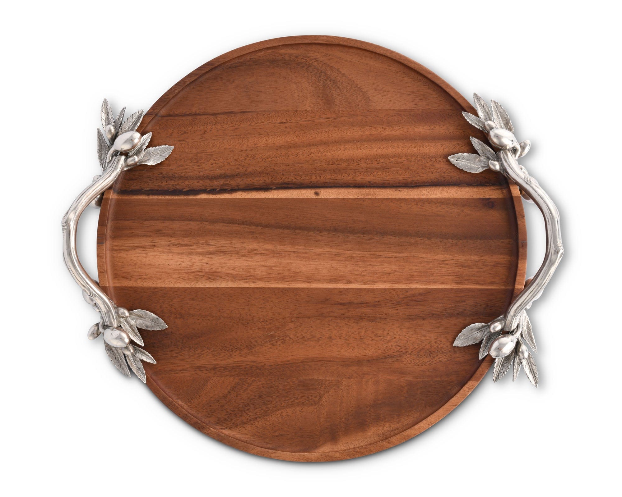 Olive Serving Tray Acacia- Round