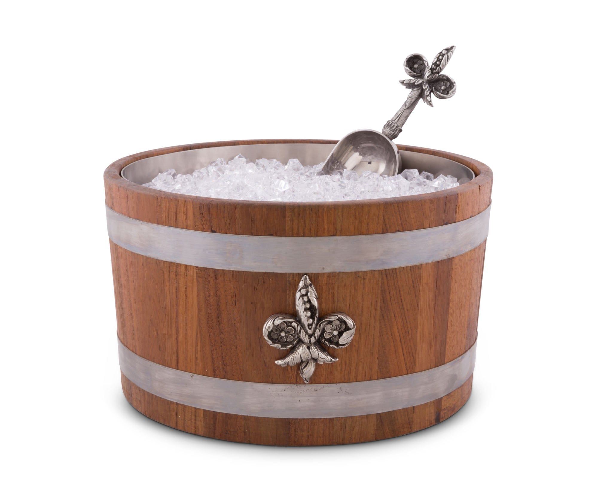 Fleur de lies Teak Beer Cooler