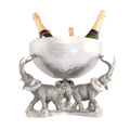 Pewter Elephant Trio Ice / Punch Tub Stainless