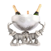 Pewter Elephant Trio Ice / Punch Tub Stainless