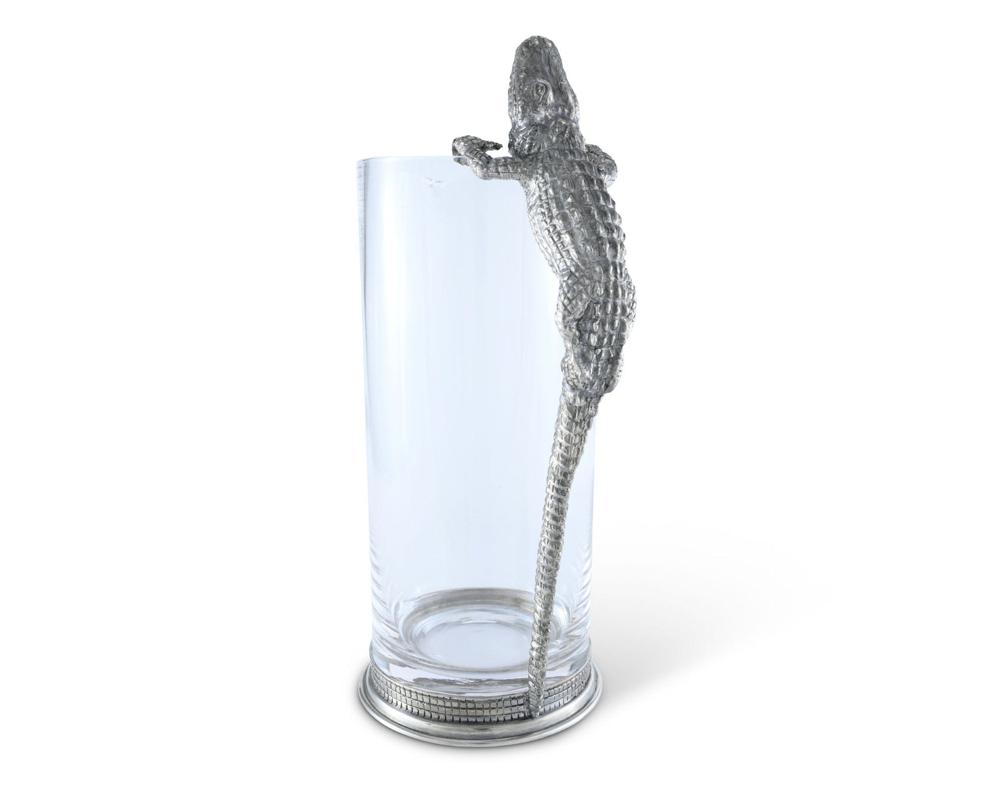 Alligator Pitcher Glass Pitcher Pewter Alligator Handle – Timothy De Clue Collection