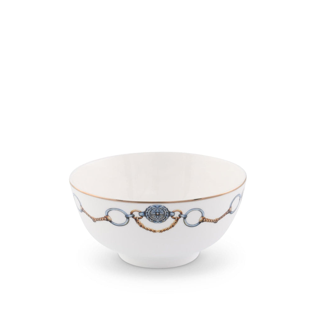 Amarillo Concho Pattern Bone China Round Cereal / Dip Bowl