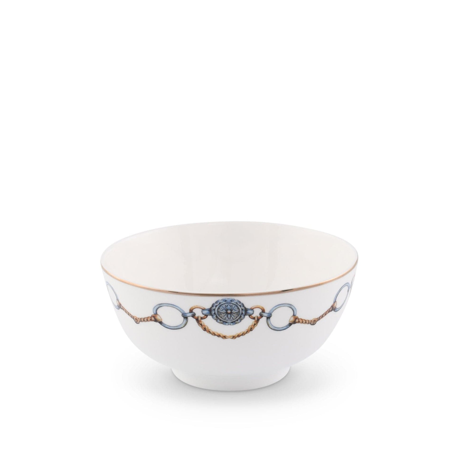 Amarillo Concho Pattern Bone China Round Cereal / Dip Bowl