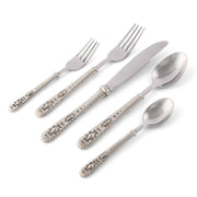 Concho Flatware five-piece set with decorative handles in silver tone.