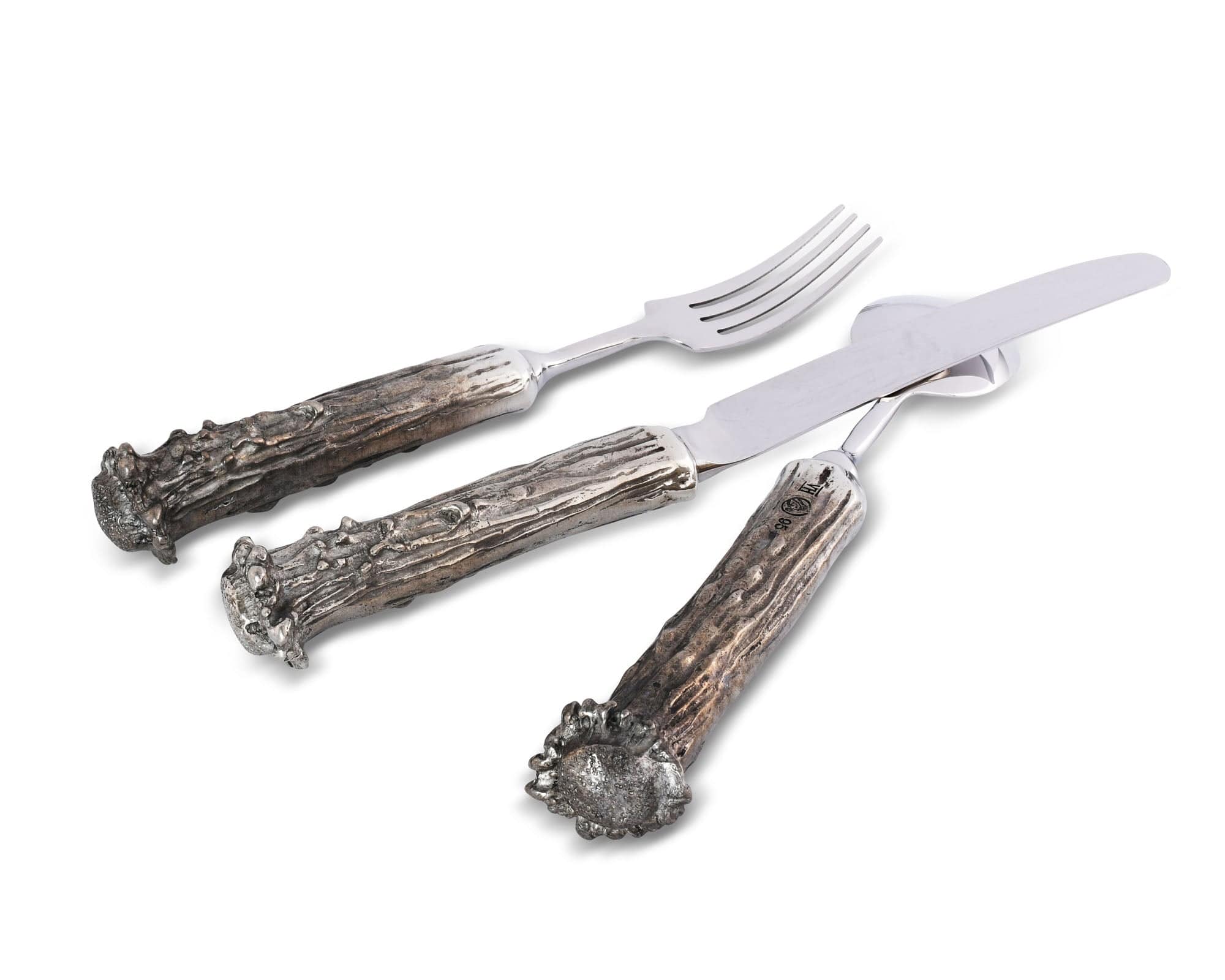 Pewter Antler Flatware Set