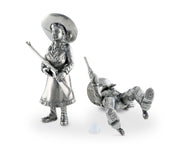 Pewter Cowpoke Couple Salt & Pepper Set