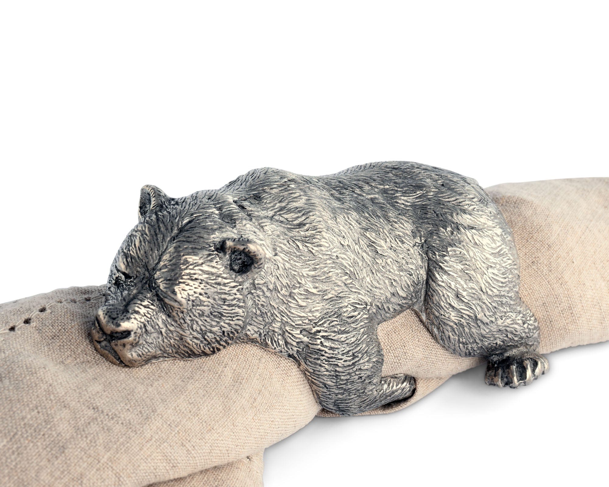 Pewter Sleeping Bear Napkin Ring