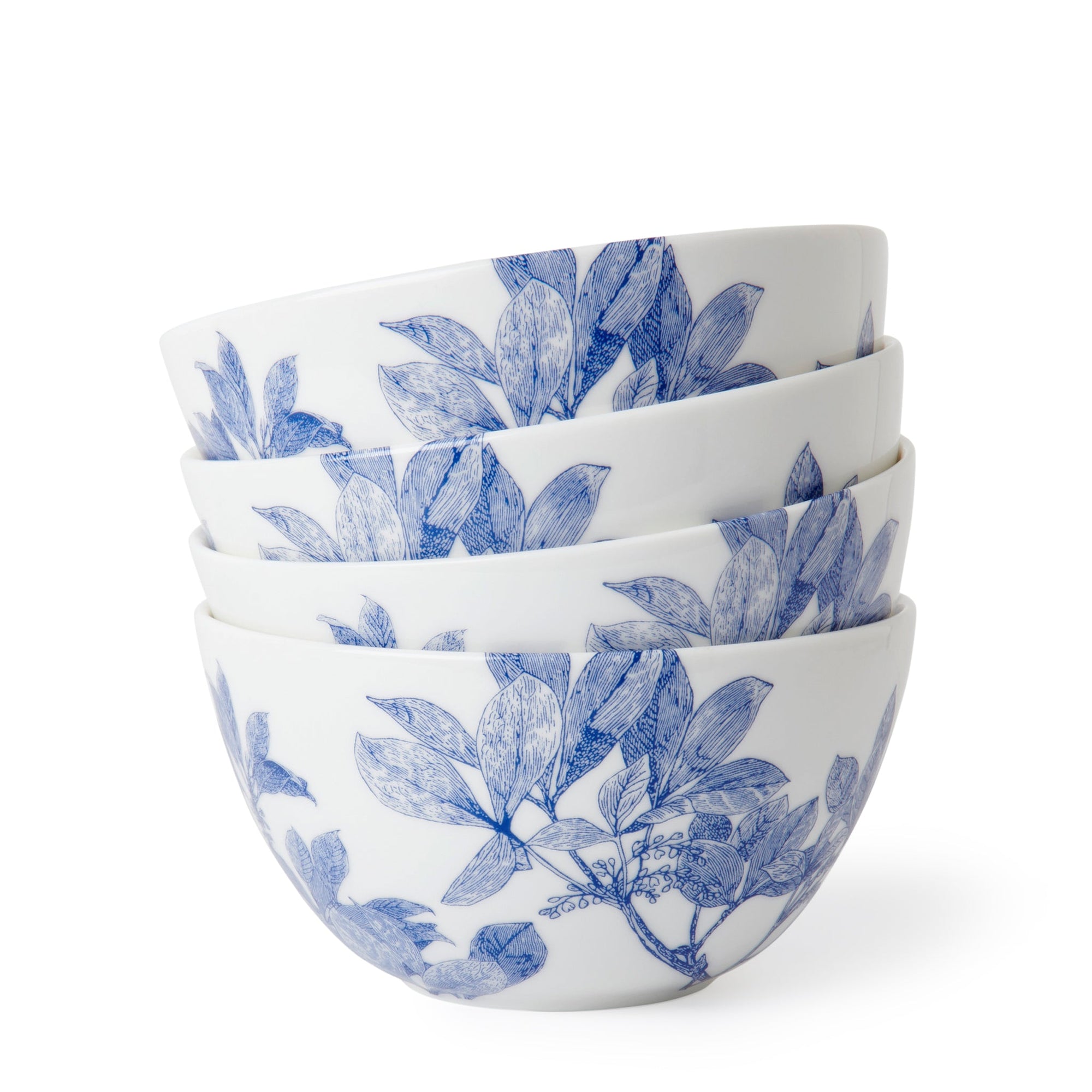 Arbor Blue Tall Cereal Bowl, Set of 4