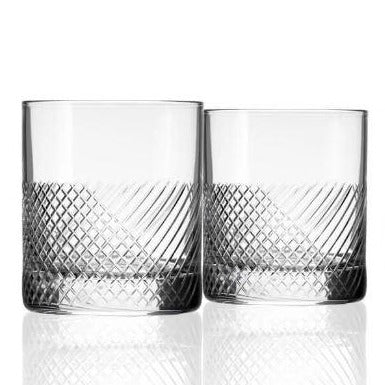 Bar One Set of 4 Point Double Old Fashioned Glasses, 11oz