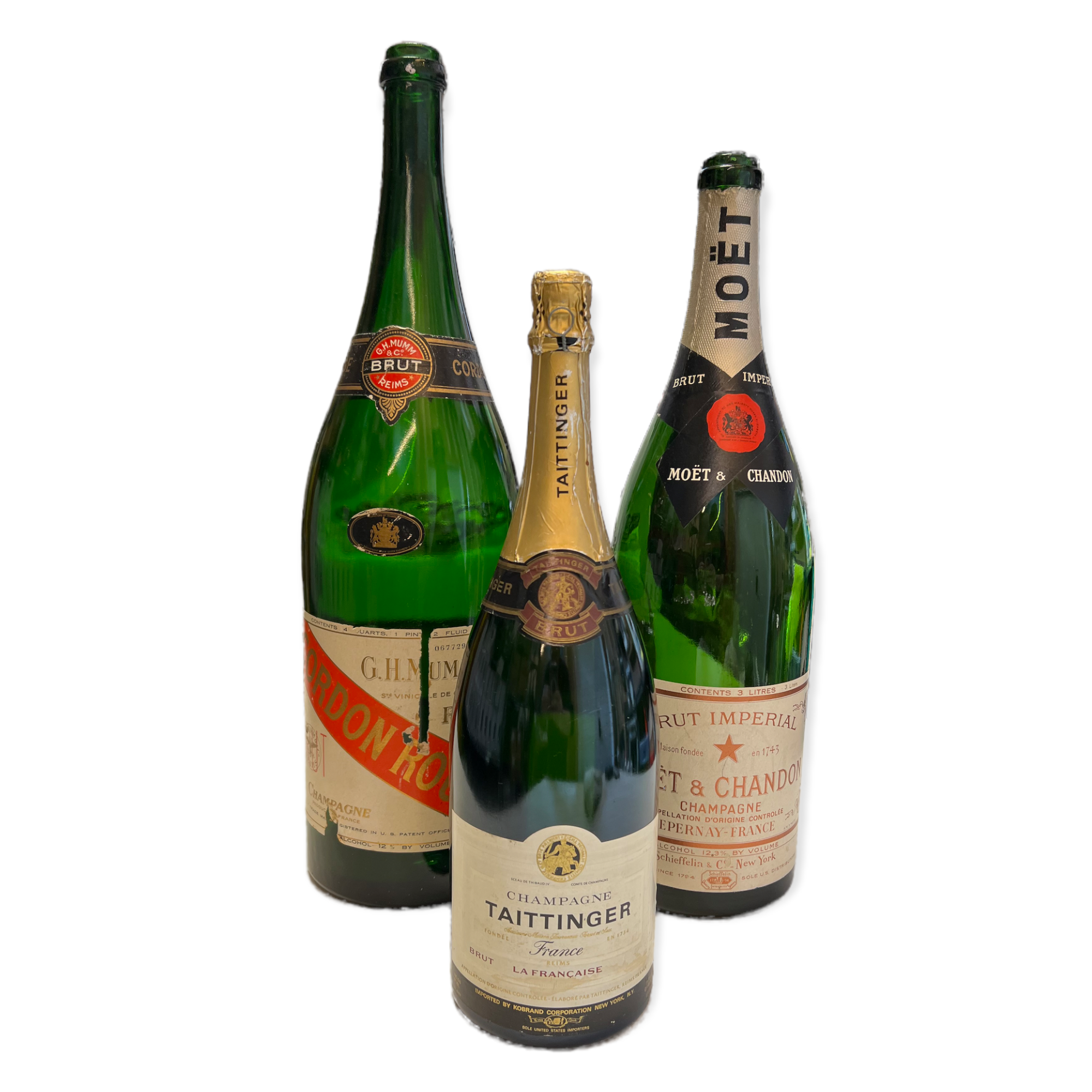 Vintage 3.2 Litter Factise (Fake) Bottle G. H. Mumm Cordon Rouge Champagne Timothy De Clue Collection