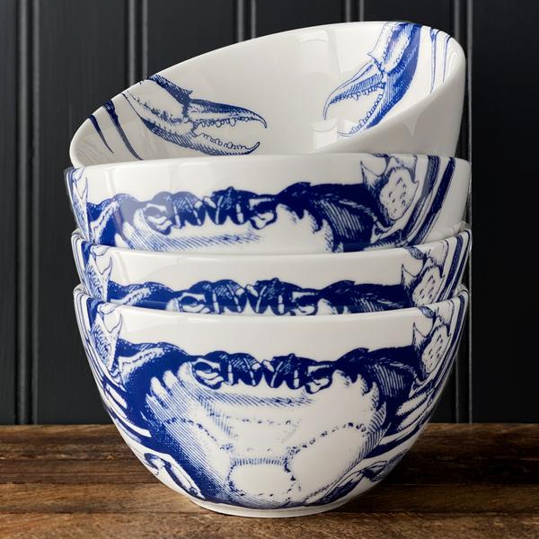 Crab Tall Cereal Bowl Set of 4