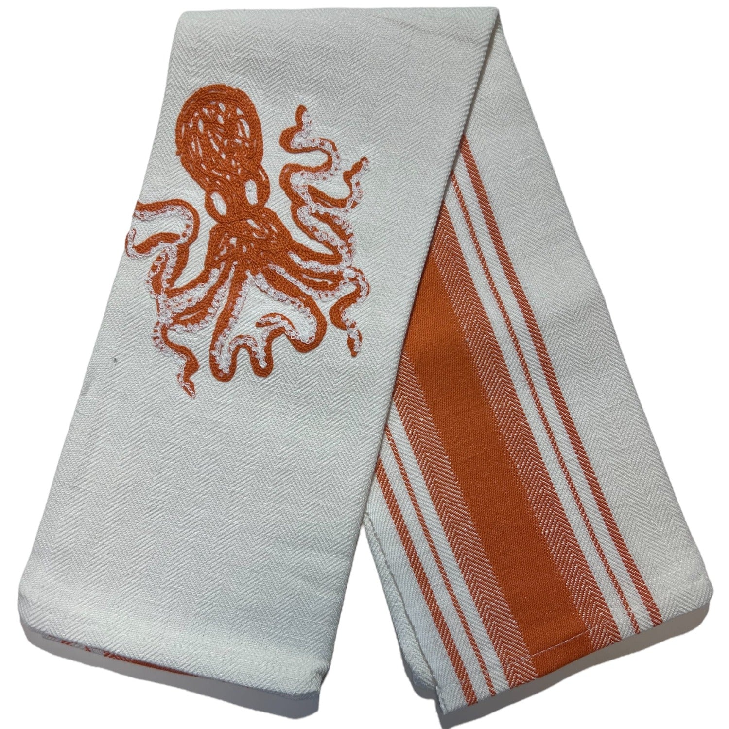 TDC Fragole Octopus Kraken Kitchen Dish Towel & Octopus Hand Towels - Timothy De Clue Collection Exclusive  Made in Italy 