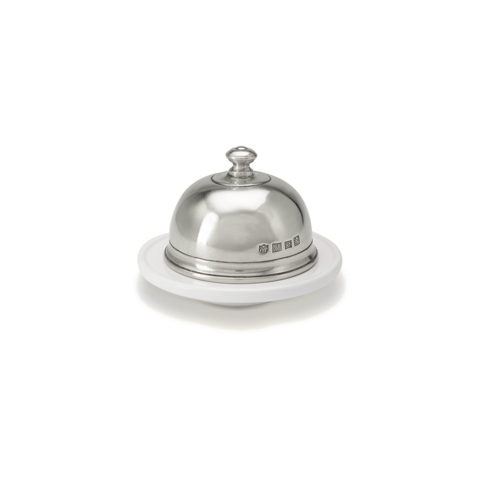 Convivio Ceramic Base with Solid Pewter Butter Dome-Timothy De Clue Collection 