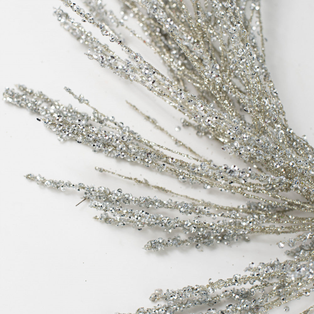 Platinum Iced Long Needle Garland or Pick