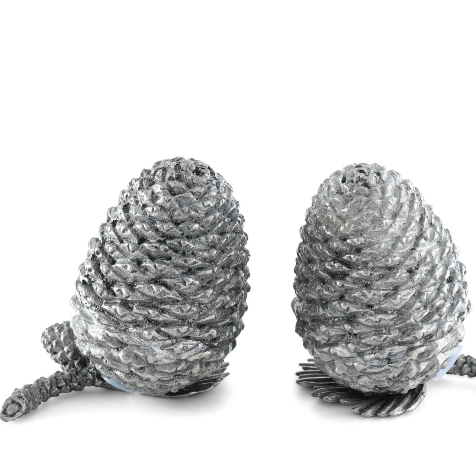 Pewter Majestic Pinecones Salt and Pepper Timothy De Clue Collection