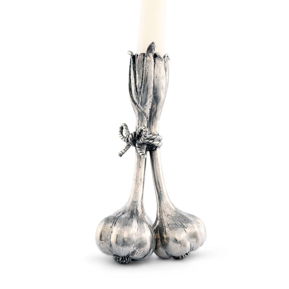 Garlic Pewter Candlestick - Timothy De Clue Collection