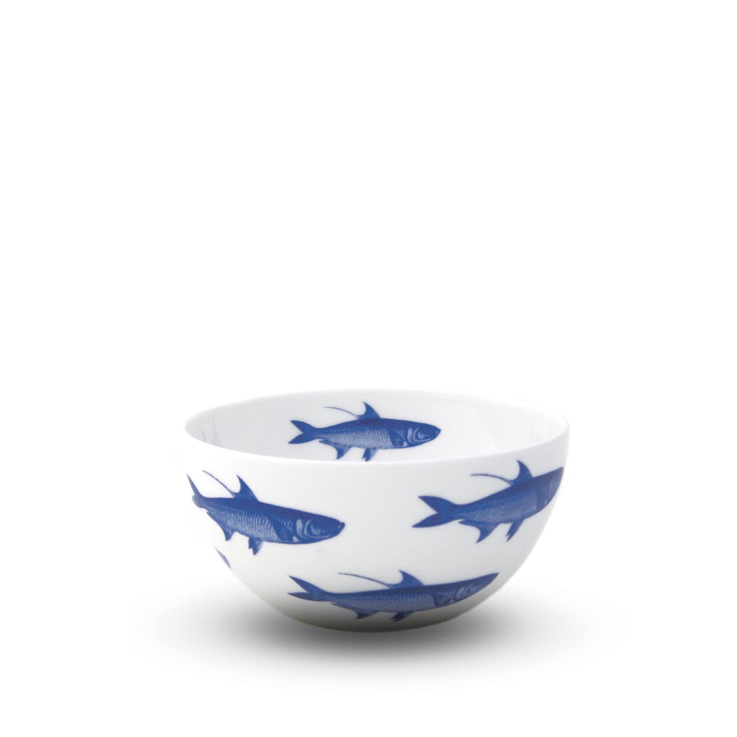 Blue School of Fish 4-inch Set of Four Snack Bowls Timothy De Clue Collection