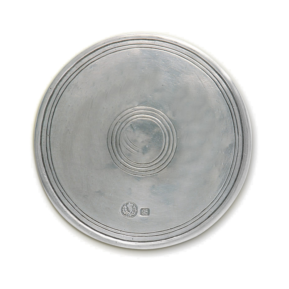 Round silver online coasters