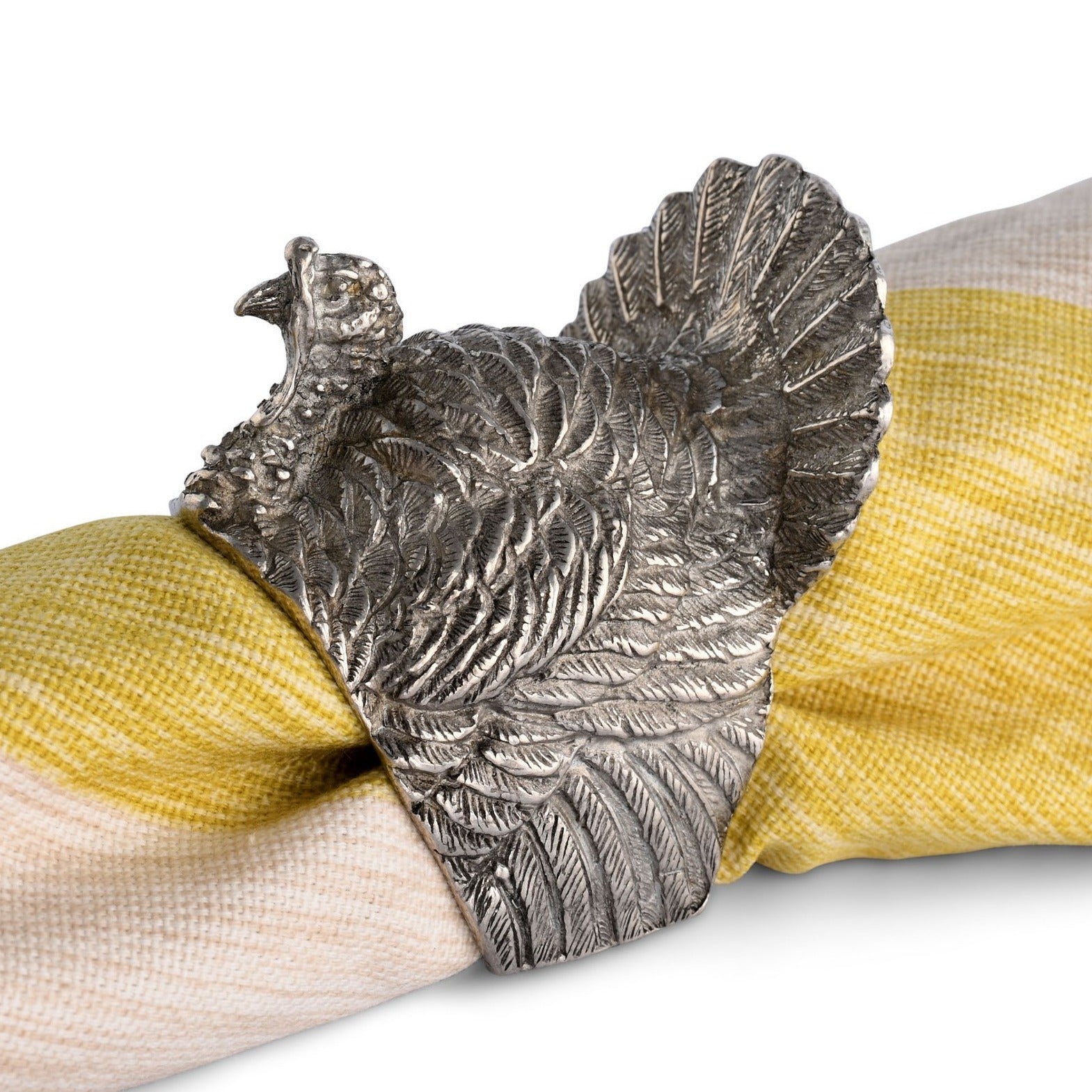 Solid Pewter Turkey Napkin Ring - Timothy De Clue Collection