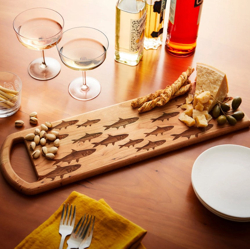 Fish Shaped Cutting and Serving Board, Fish Charcuterie Board